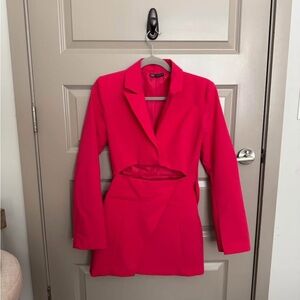 Zara Red Long Sleeve Dress